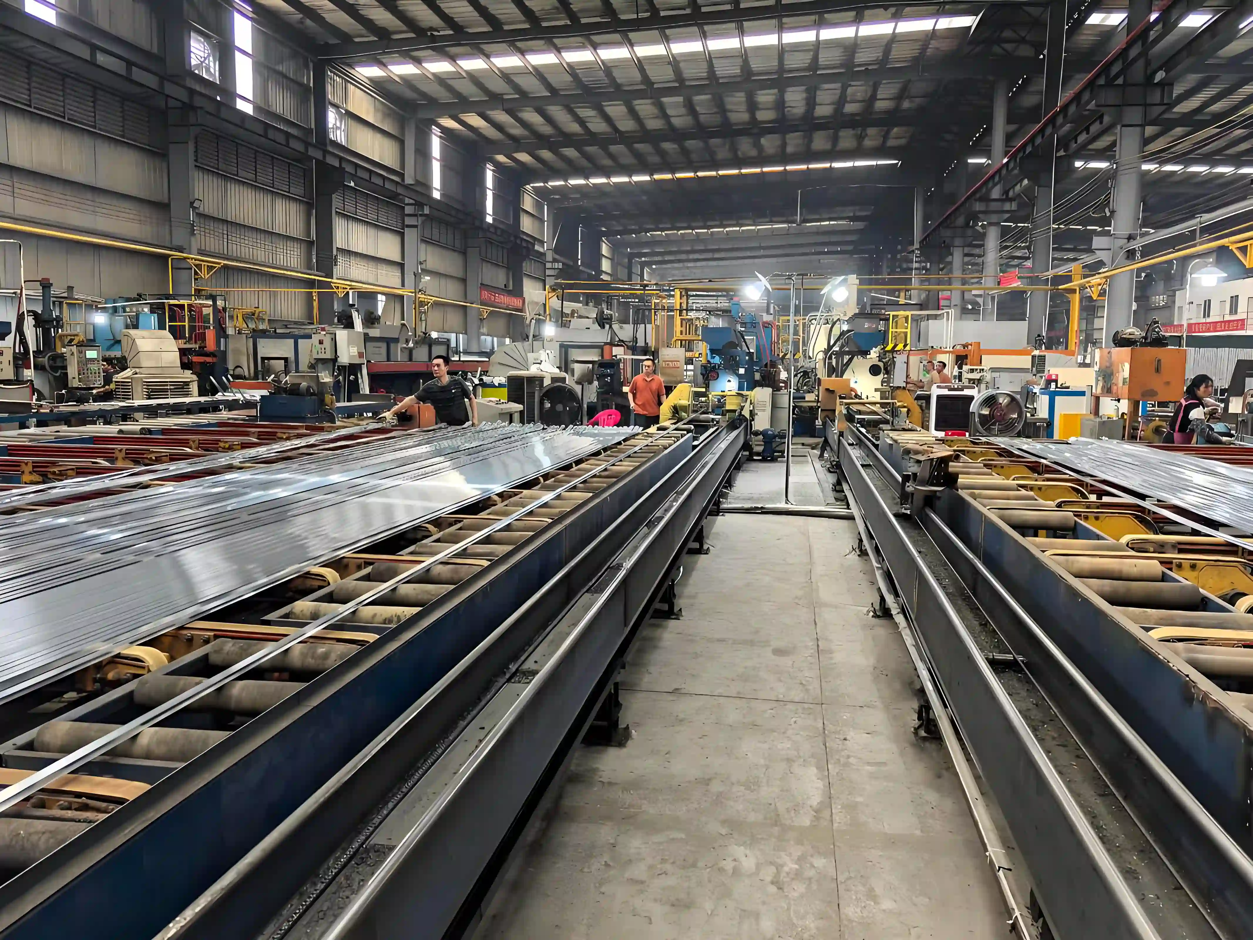 Wall panel factory, aluminum factory, custom manufacturing plant, factory warehouse, factory workshop